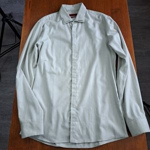 Hugo Boss Essin Cream Slim Fit Button Up Long Sleeve Dress Shirt